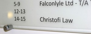 Christofi Law sign