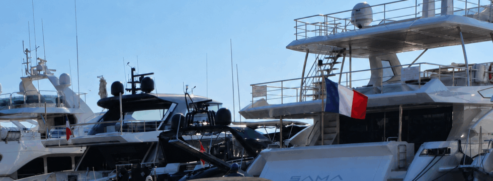 Yacht and sport car in France